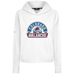 Colorado Avalanche Levelwear Women's Sweet Banner Arch Tri-Blend Cropped Pullover Hoodie -  NHL Hoodies