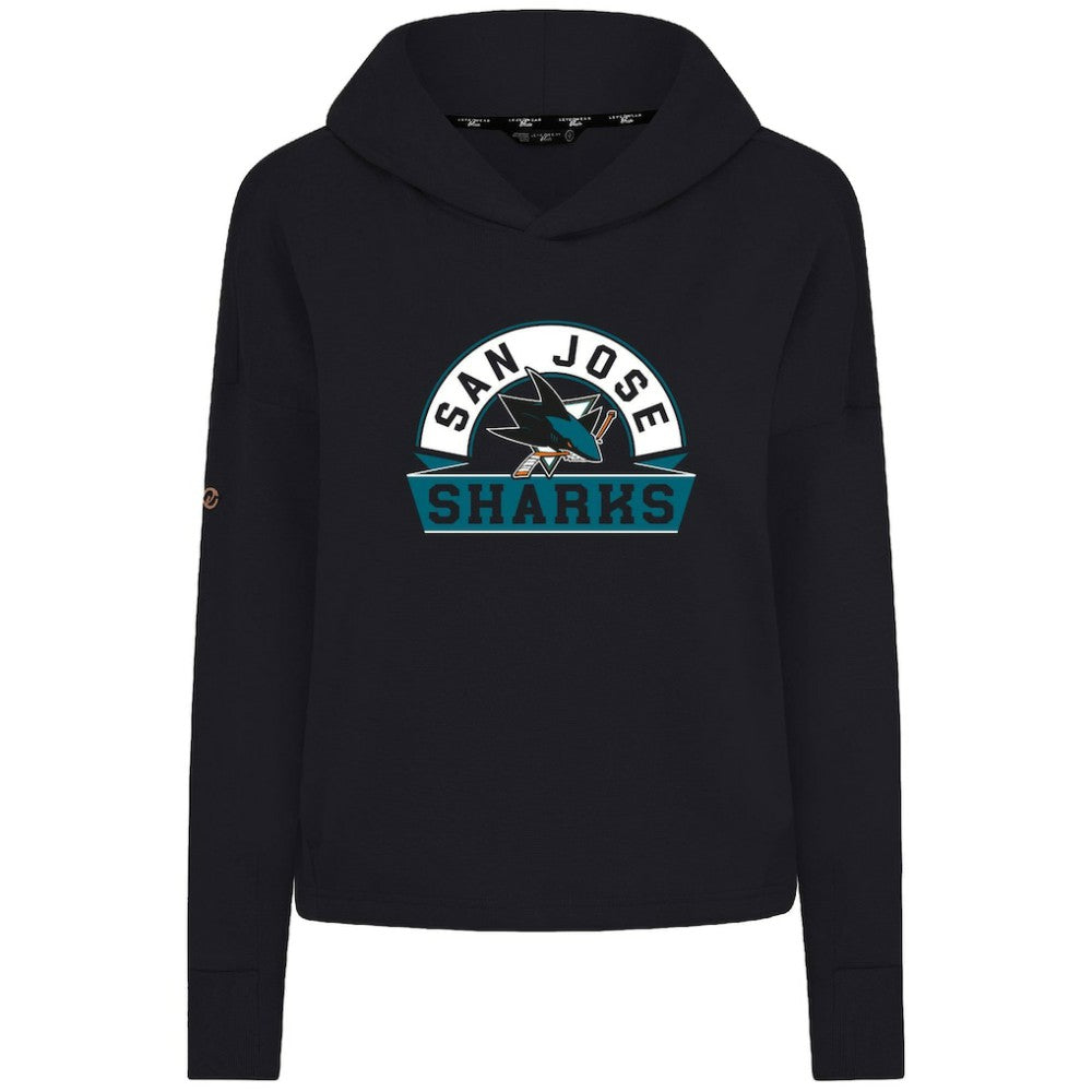 San Jose Sharks Levelwear Women's Sweet Banner Arch Tri-Blend Cropped Pullover Hoodie -  NHL Hoodies