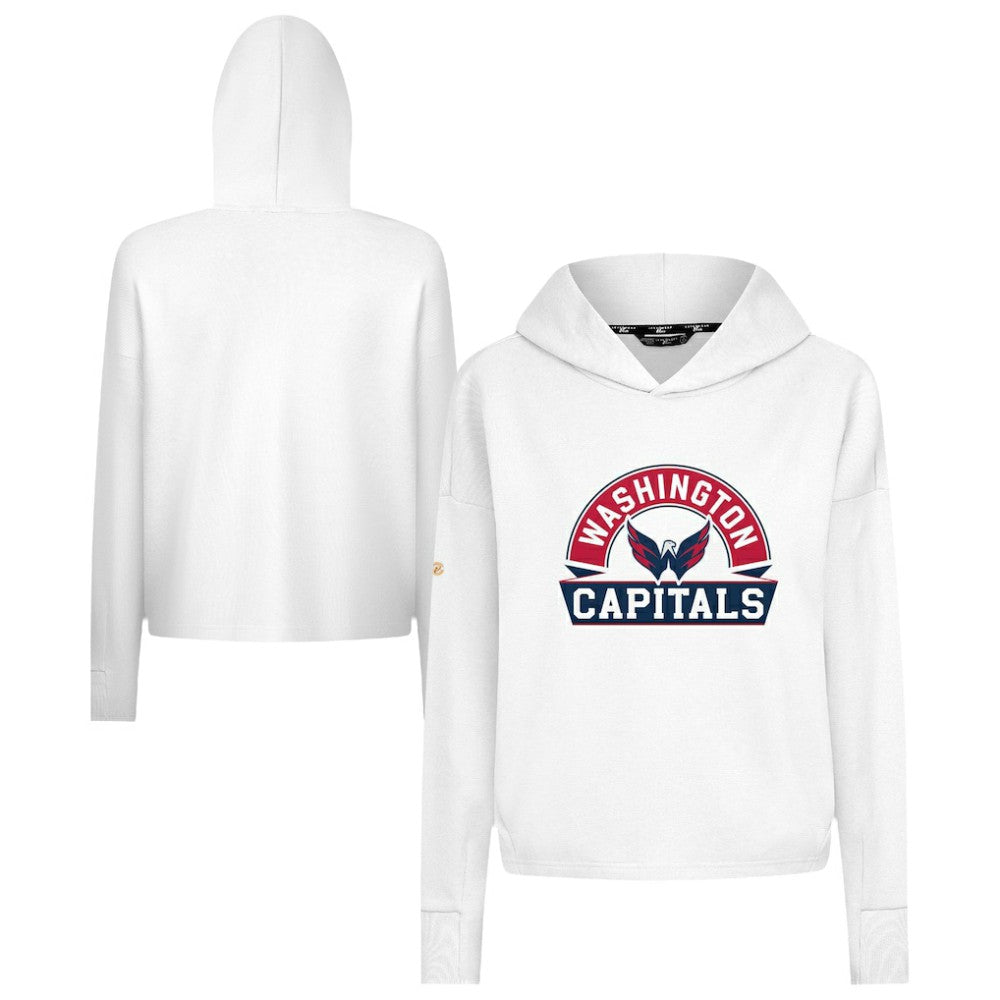 Washington Capitals Levelwear Women's Sweet Banner Arch Tri-Blend Cropped Pullover Hoodie -  NHL Hoodies