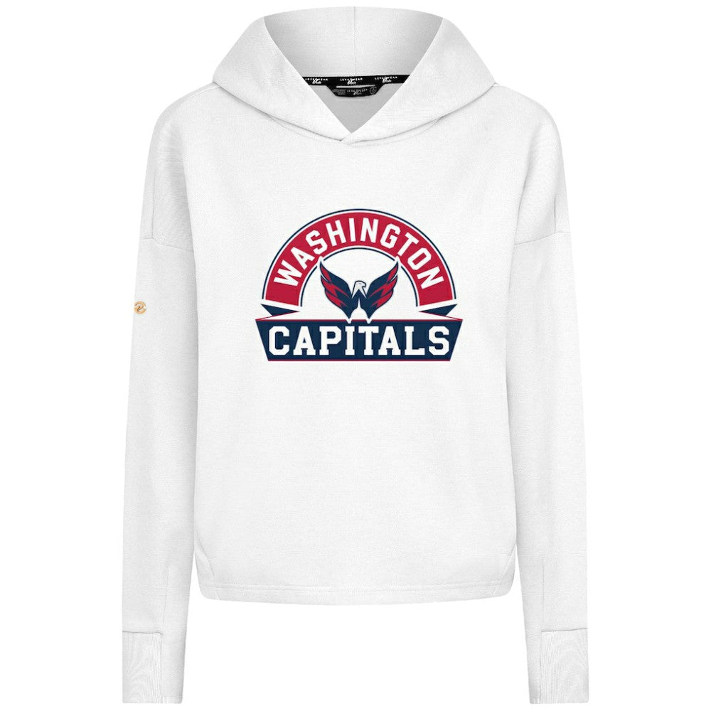 Washington Capitals Levelwear Women's Sweet Banner Arch Tri-Blend Cropped Pullover Hoodie -  NHL Hoodies