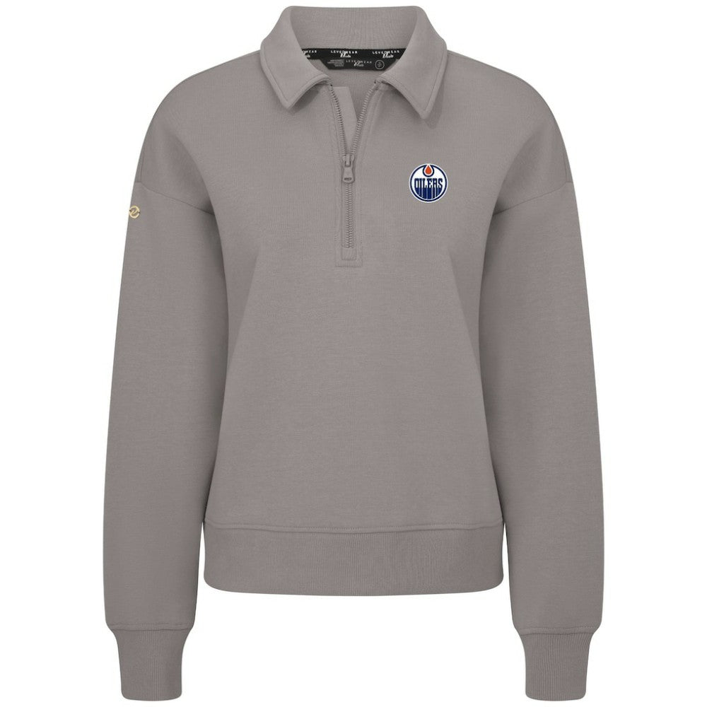 Edmonton Oilers Levelwear Women's Canmore Quarter-Zip Pullover -  NHL Pullover