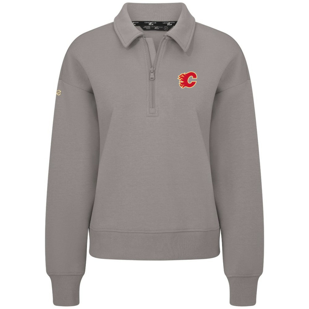 Calgary Flames Levelwear Women's Canmore Quarter-Zip Pullover -  NHL Pullover