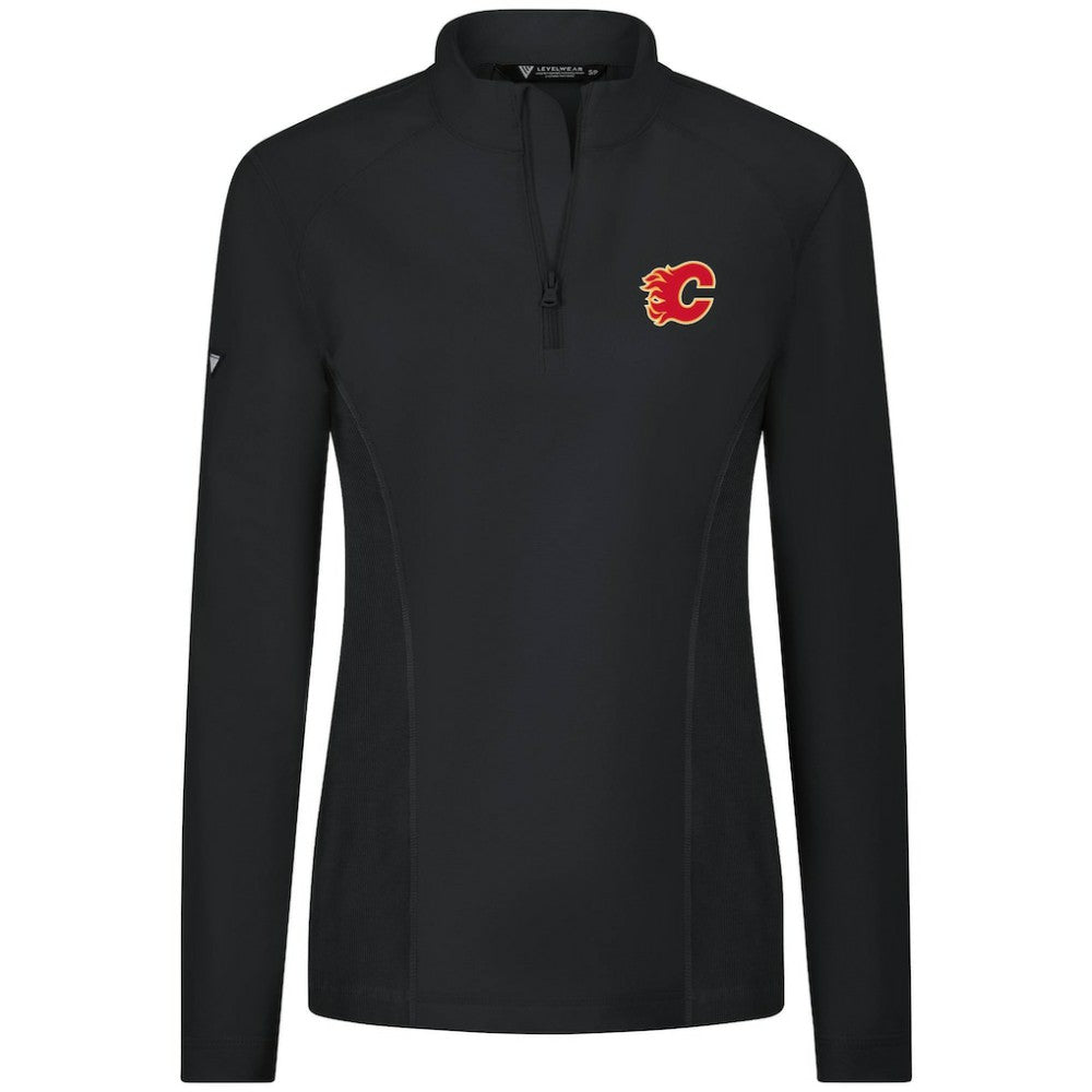 Calgary Flames Levelwear Women's Upright Quarter-Zip Pullover -  NHL Pullover