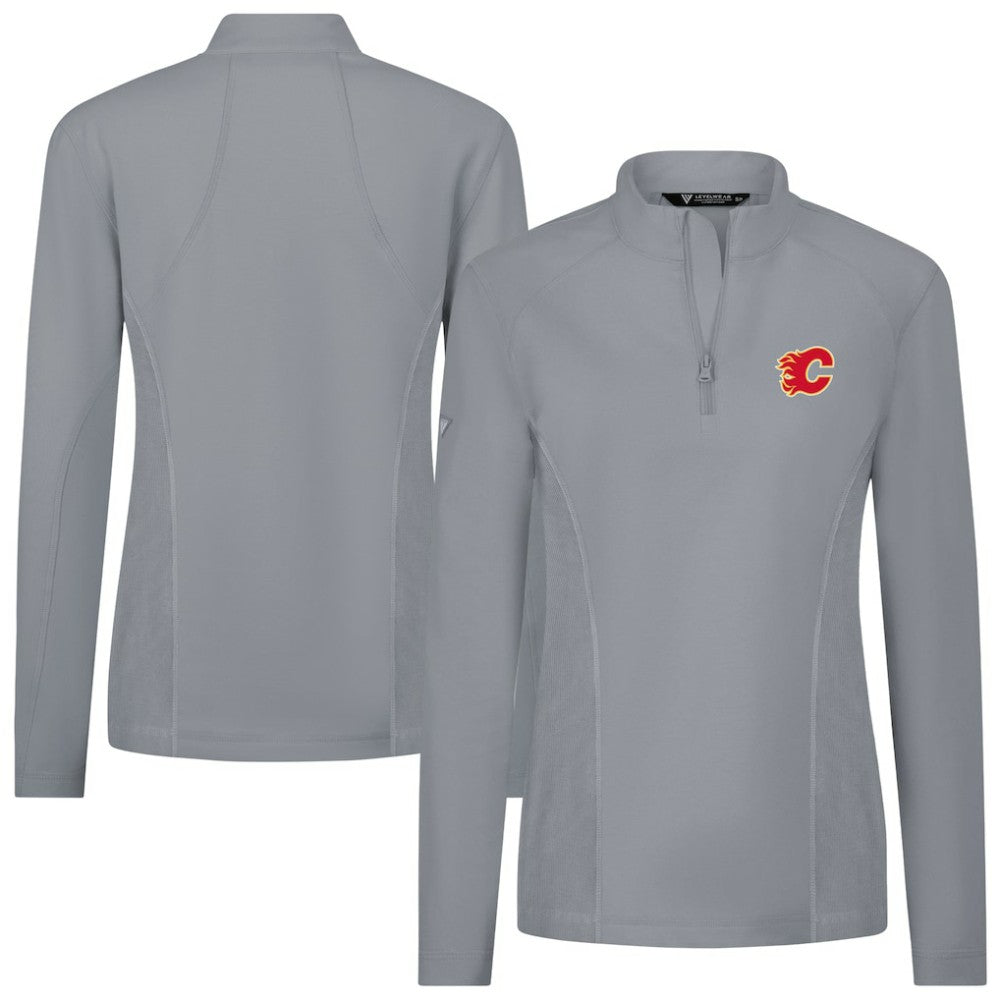Calgary Flames Levelwear Women's Upright Quarter-Zip Pullover -  NHL Pullover