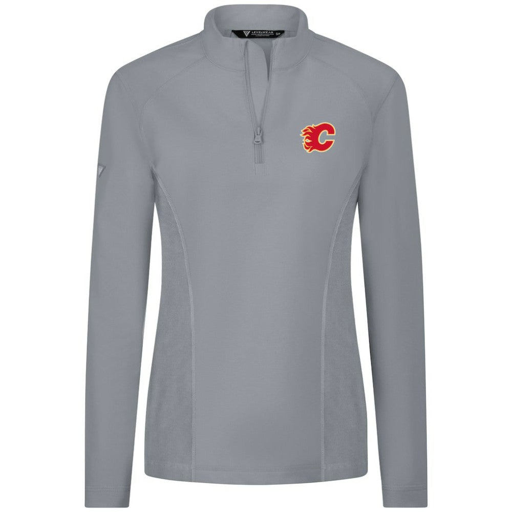 Calgary Flames Levelwear Women's Upright Quarter-Zip Pullover -  NHL Pullover