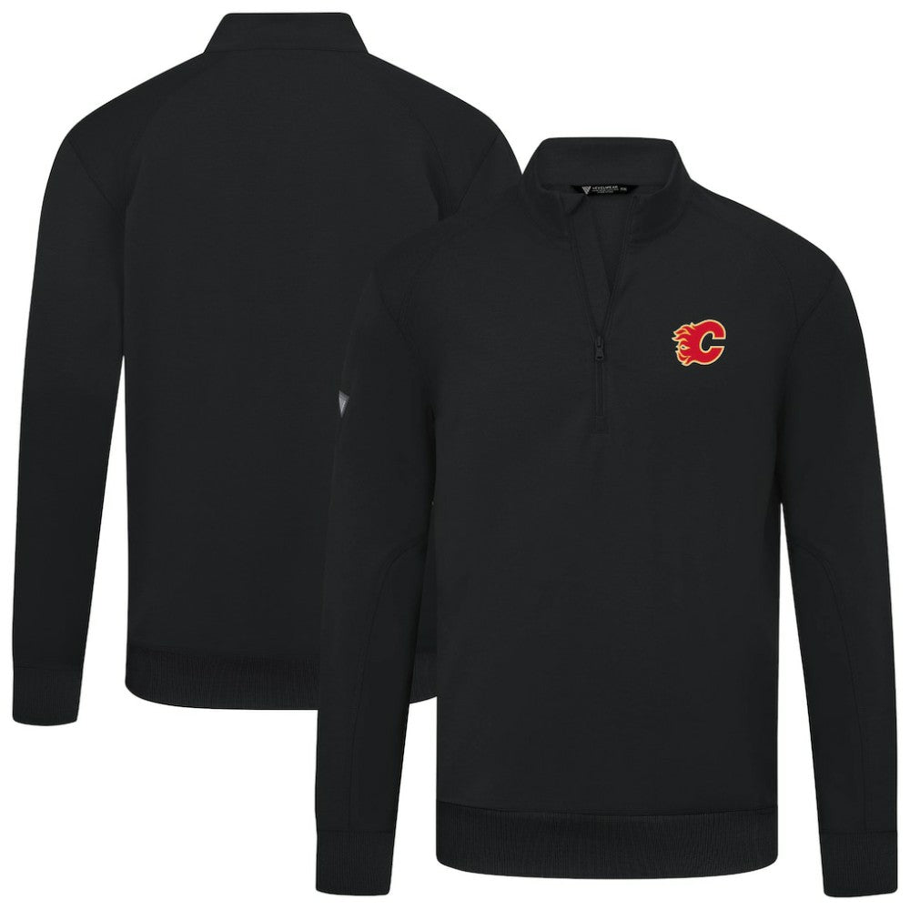 Calgary Flames Levelwear Upright Tri-Blend Quarter-Zip Pullover -  NHL Pullover