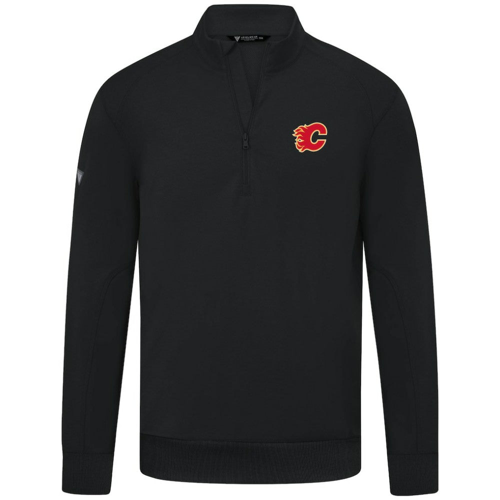 Calgary Flames Levelwear Upright Tri-Blend Quarter-Zip Pullover -  NHL Pullover