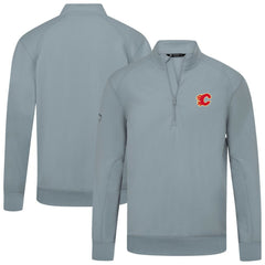 Calgary Flames Levelwear Upright Tri-Blend Quarter-Zip Pullover -  NHL Pullover