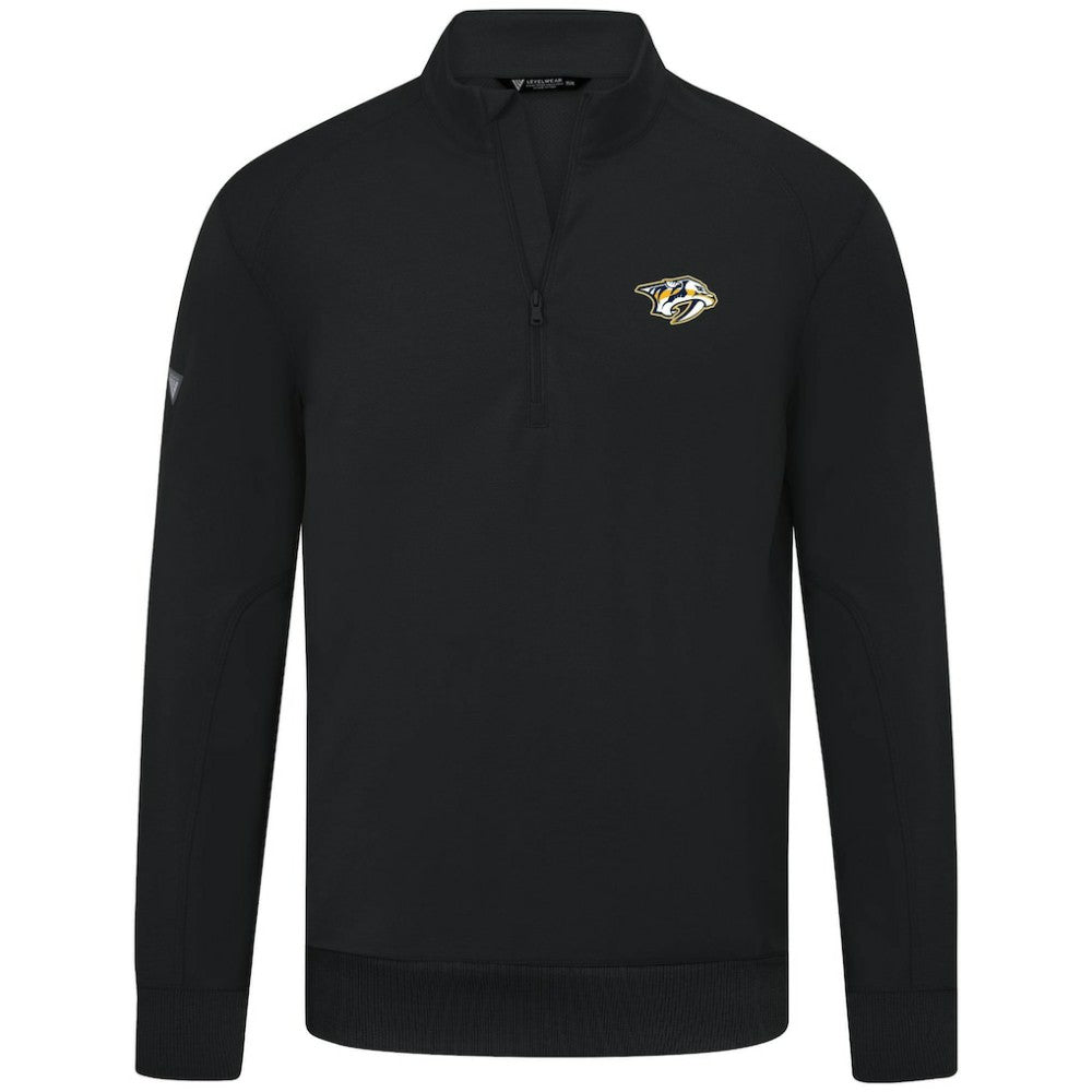 Nashville Predators Levelwear Upright Tri-Blend Quarter-Zip Pullover -  NHL Pullover