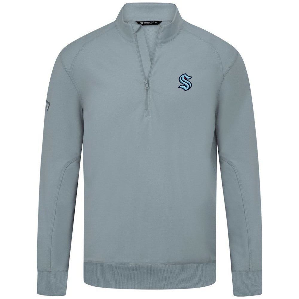 Seattle Kraken Levelwear Upright Tri-Blend Quarter-Zip Pullover -  NHL Pullover