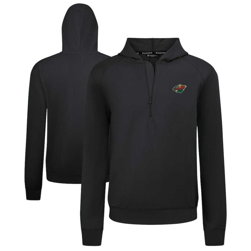 Minnesota Wild Levelwear Technic Quarter-Zip Pullover Hoodie -  NHL Hoodies