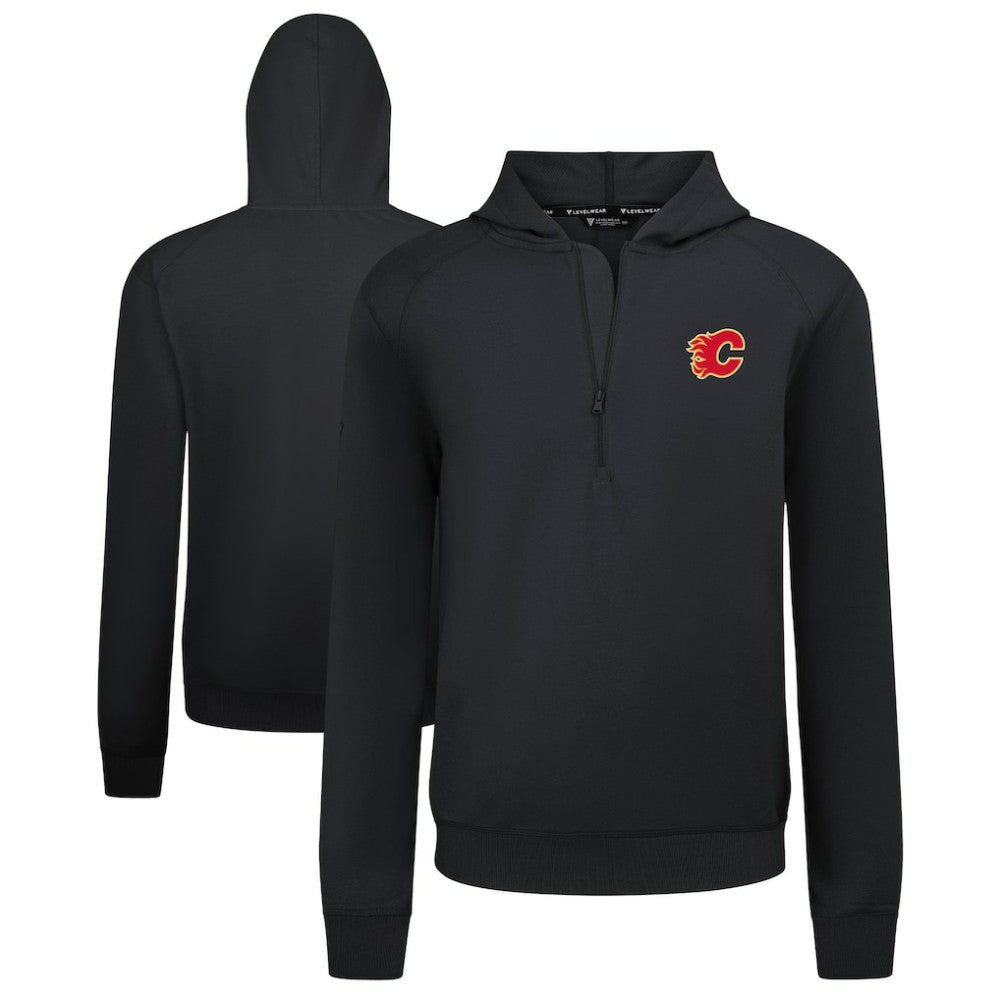Calgary Flames Levelwear Technic Quarter-Zip Pullover Hoodie -  NHL Hoodies
