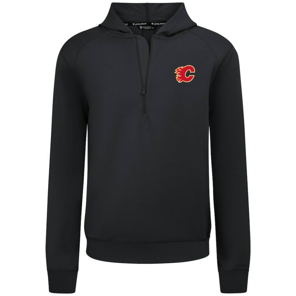 Calgary Flames Levelwear Technic Quarter-Zip Pullover Hoodie -  NHL Hoodies