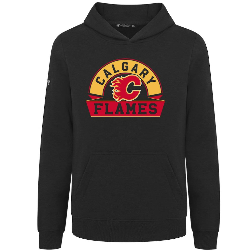 Calgary Flames Levelwear Youth Podium Banner Arch Pullover Hoodie -  NHL Hoodies