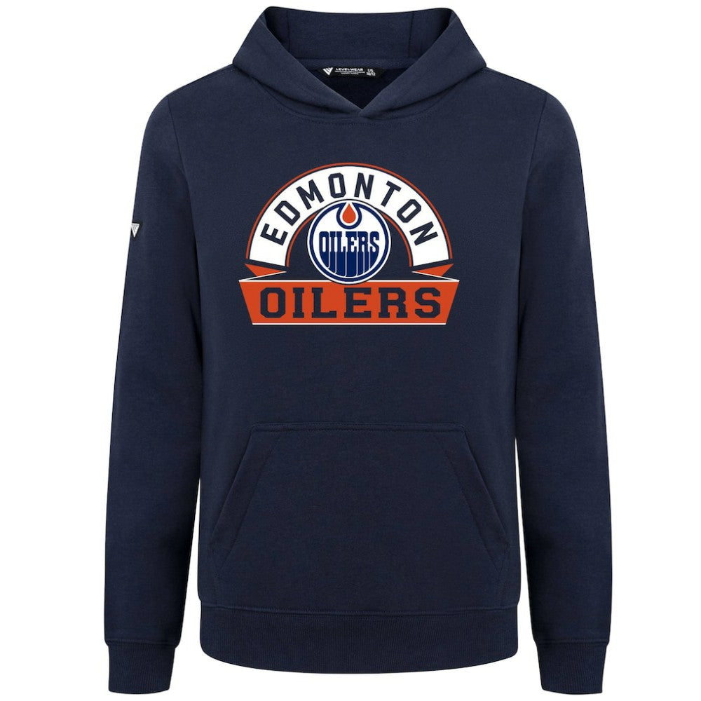 Edmonton Oilers Levelwear Youth Podium Banner Arch Pullover Hoodie -  NHL Hoodies