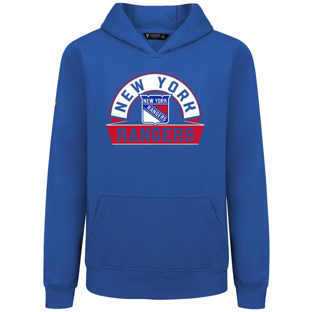 New York Rangers Levelwear Youth Podium Banner Arch Pullover Hoodie -  NHL Hoodies