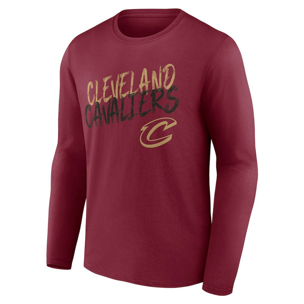 Wine Cleveland Cavaliers Hustle Custom Long Sleeve T-Shirt sale | NBA