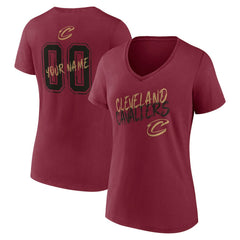 Wine Cleveland Cavaliers Women's Hustle Custom V-Neck T-Shirt sale | NBA