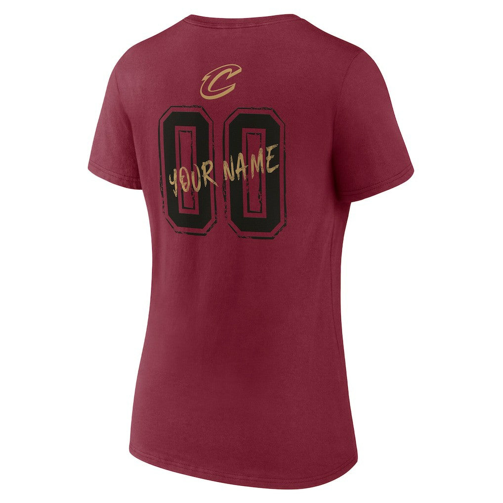 Wine Cleveland Cavaliers Women's Hustle Custom V-Neck T-Shirt sale | NBA