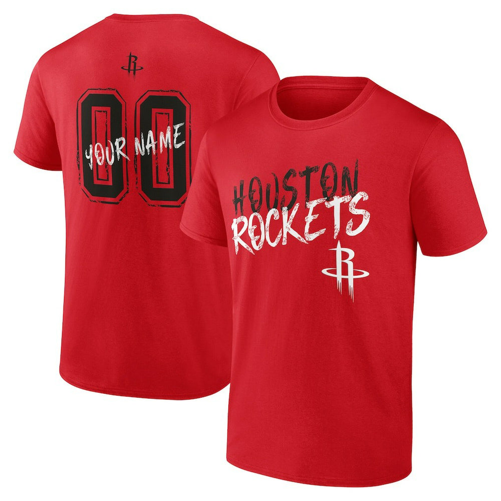 Red Houston Rockets Hustle Custom T-Shirt sale | NBA