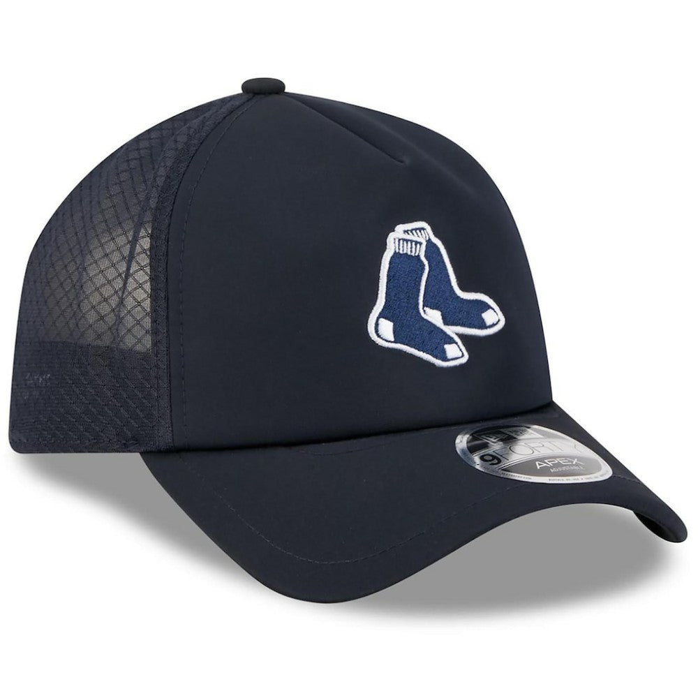 Boston Red Sox New Era 2026 Batting Practice Alternate Apex 9FORTY Adjustable Hat - MLB Hats