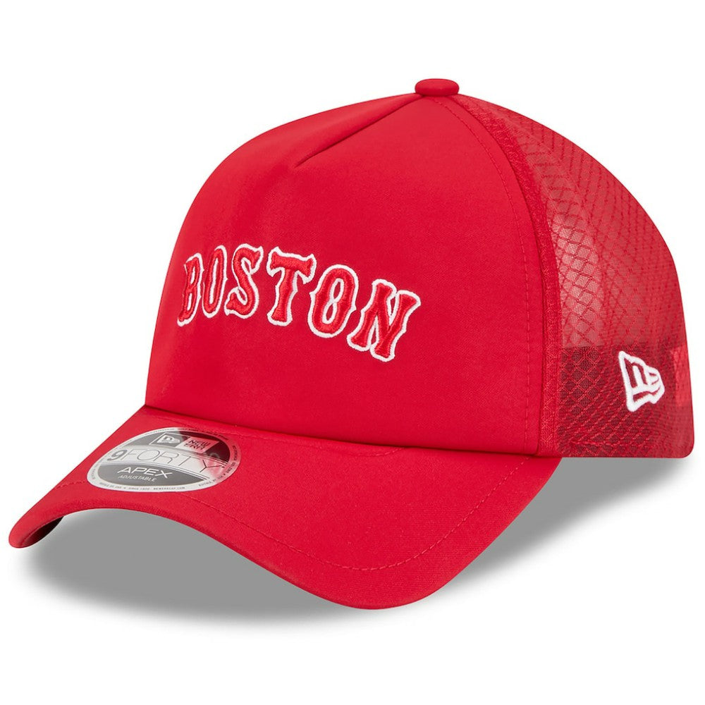 Boston Red Sox New Era 2026 Batting Practice Alternate Apex 9FORTY Adjustable Hat - MLB Hats