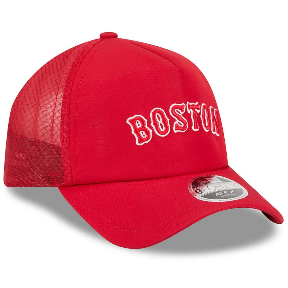 Boston Red Sox New Era 2026 Batting Practice Alternate Apex 9FORTY Adjustable Hat - MLB Hats