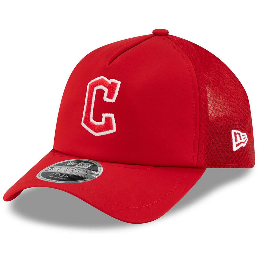 Cleveland Guardians New Era 2026 Batting Practice Apex 9FORTY Adjustable Trucker Hat - MLB Hats