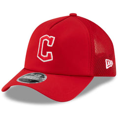 Cleveland Guardians New Era 2026 Batting Practice Apex 9FORTY Adjustable Trucker Hat - MLB Hats
