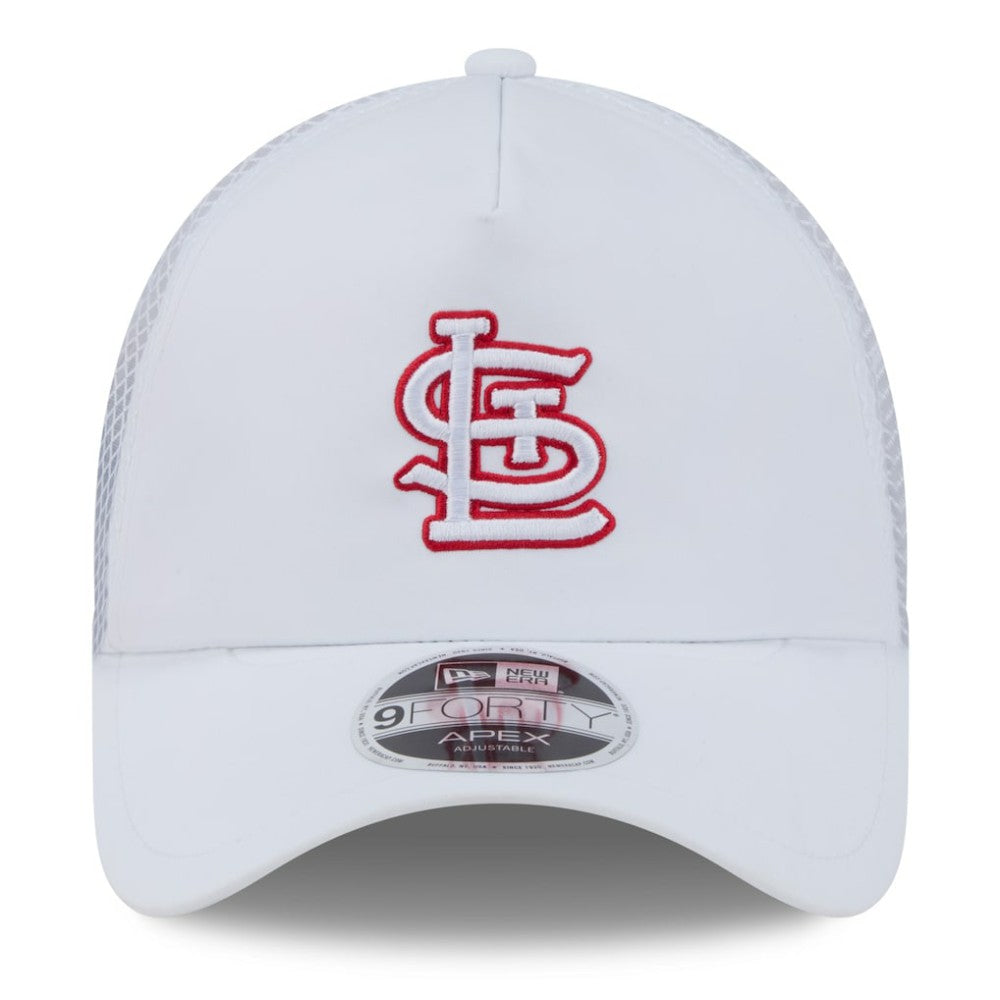 St. Louis Cardinals New Era 2026 Batting Practice Apex 9FORTY Adjustable Trucker Hat - MLB Hats