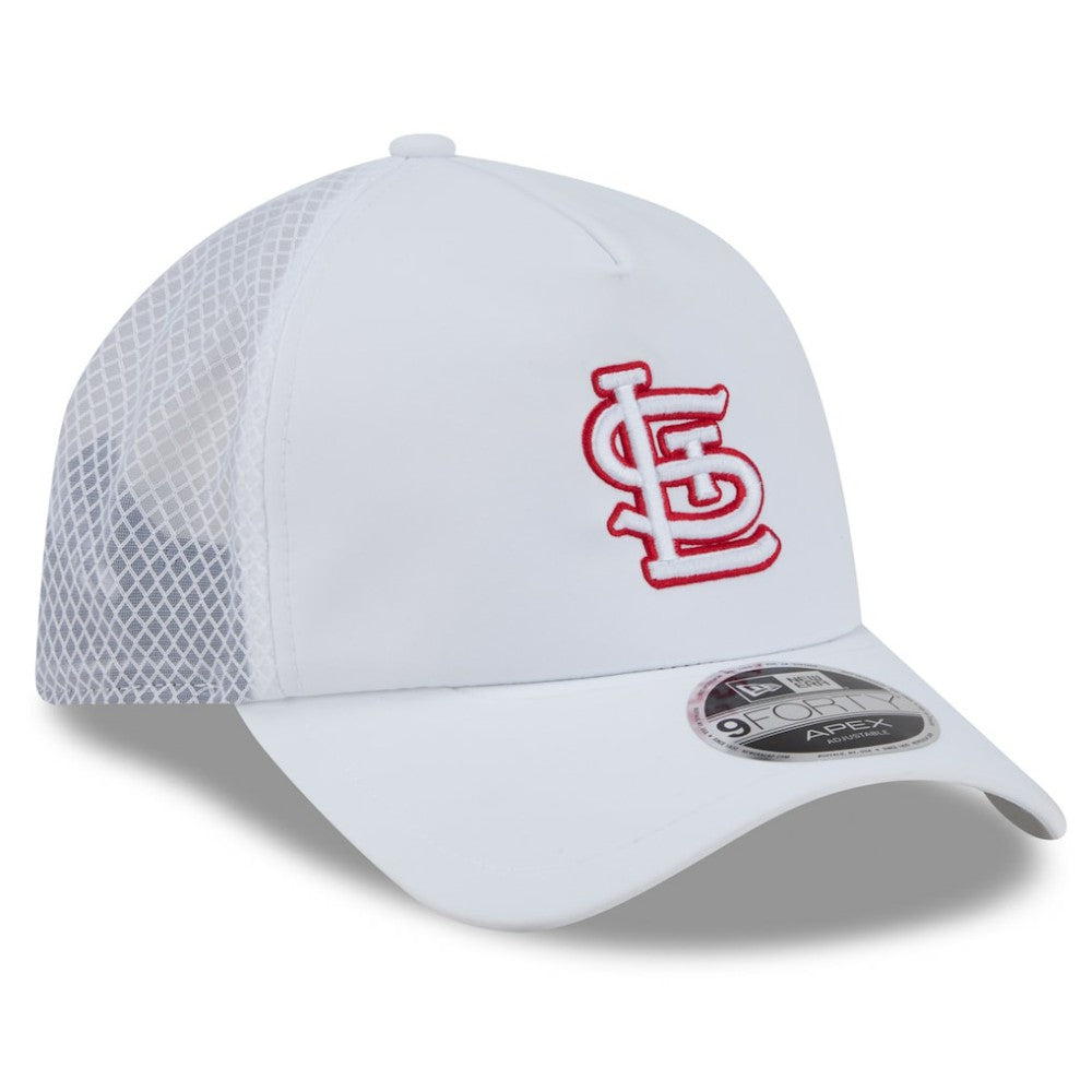 St. Louis Cardinals New Era 2026 Batting Practice Apex 9FORTY Adjustable Trucker Hat - MLB Hats