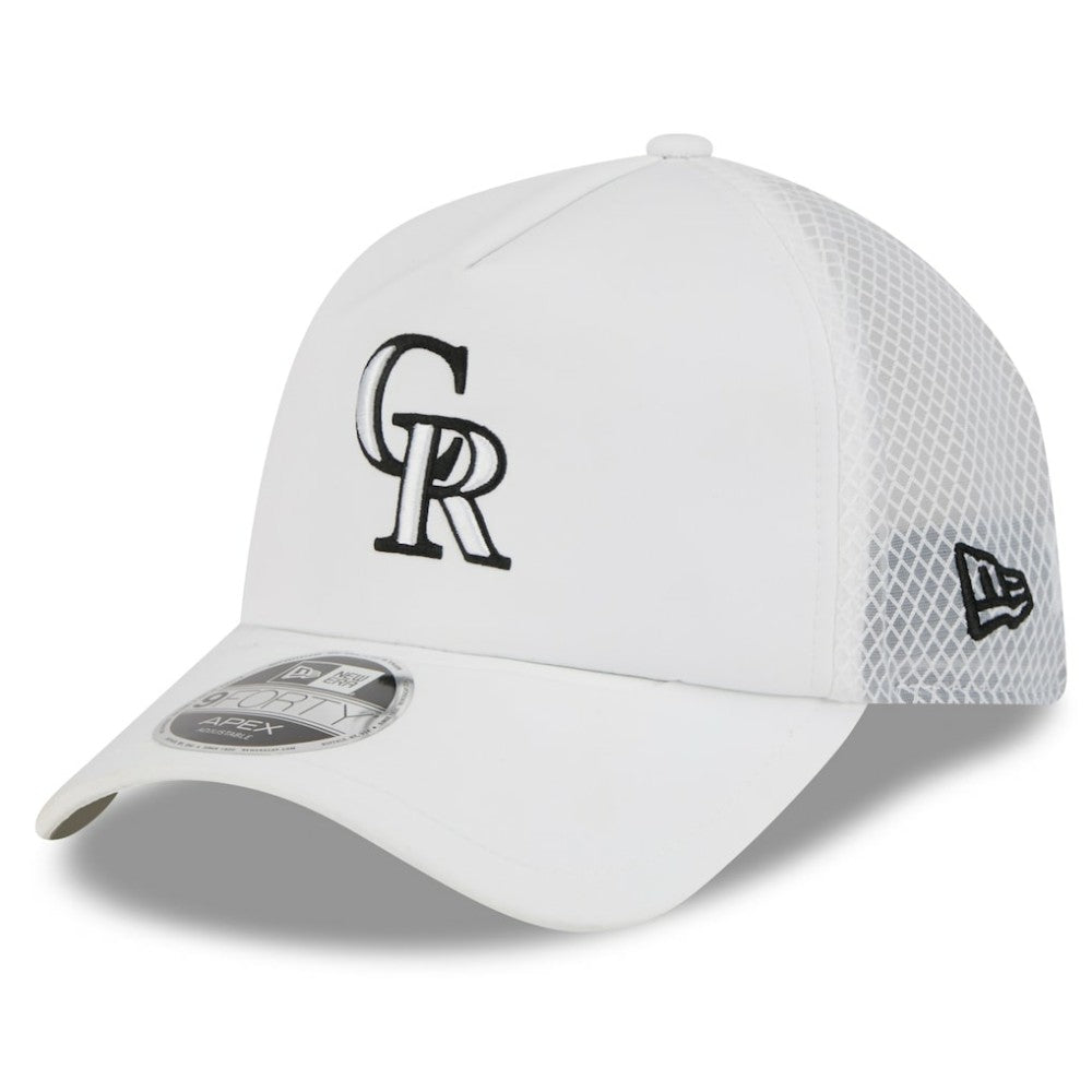 Colorado Rockies New Era 2026 Batting Practice Apex 9FORTY Adjustable Trucker Hat - MLB Hats