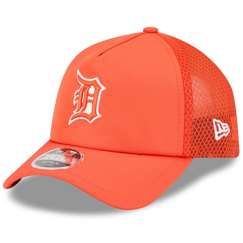 Detroit Tigers New Era 2026 Batting Practice Apex 9FORTY Adjustable Trucker Hat - MLB Hats