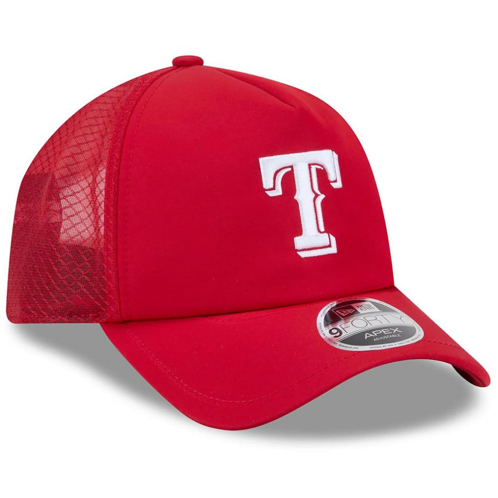 Texas Rangers New Era 2026 Batting Practice Apex 9FORTY Adjustable Trucker Hat - MLB Hats