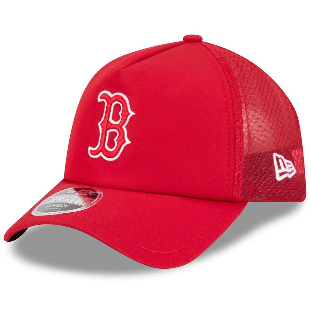 Boston Red Sox New Era 2026 Batting Practice Apex 9FORTY Adjustable Trucker Hat - MLB Hats
