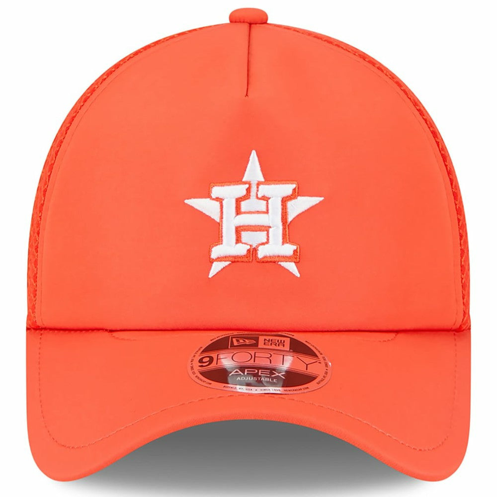 Houston Astros New Era 2026 Batting Practice Apex 9FORTY Adjustable Trucker Hat - MLB Hats