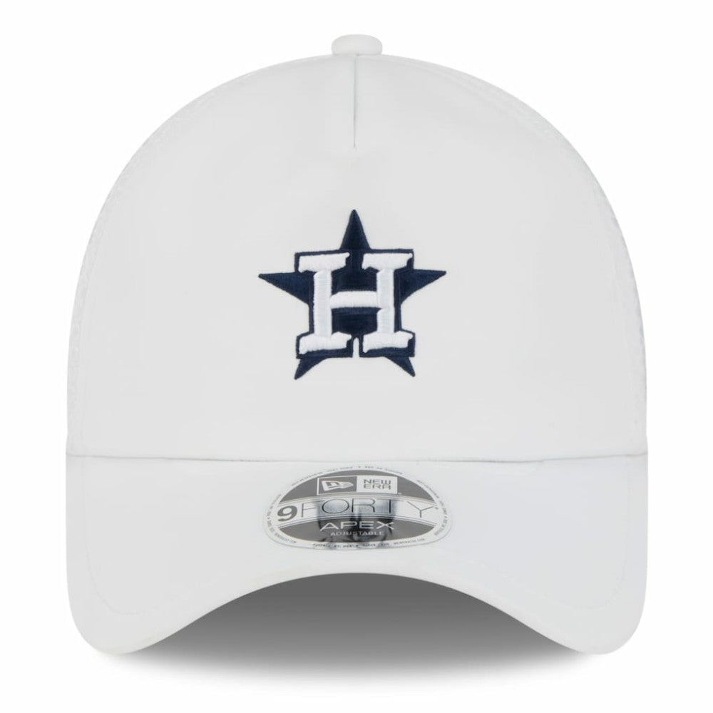 Houston Astros New Era 2026 Batting Practice Apex 9FORTY Adjustable Trucker Hat - MLB Hats