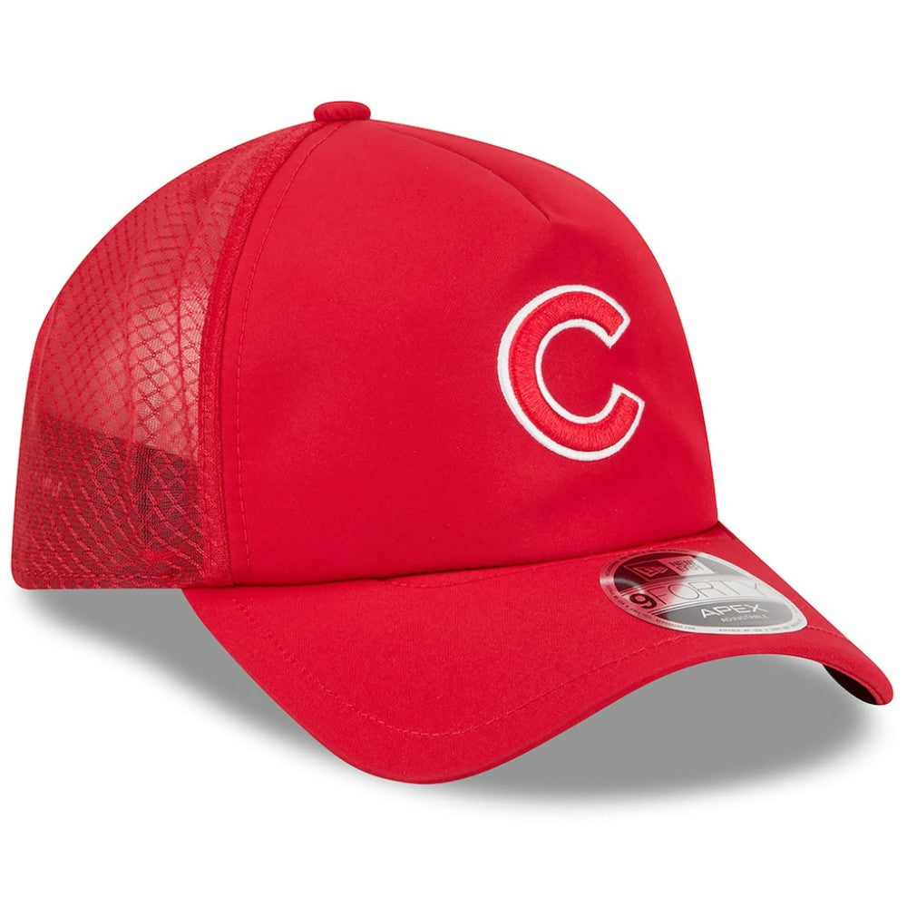 Chicago Cubs New Era 2026 Batting Practice Apex 9FORTY Adjustable Trucker Hat - MLB Hats