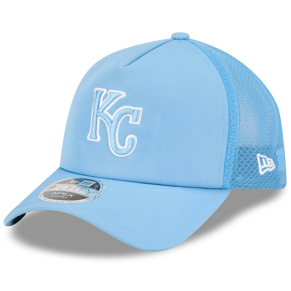 Kansas City Royals New Era 2026 Batting Practice Apex 9FORTY Adjustable Trucker Hat - MLB Hats