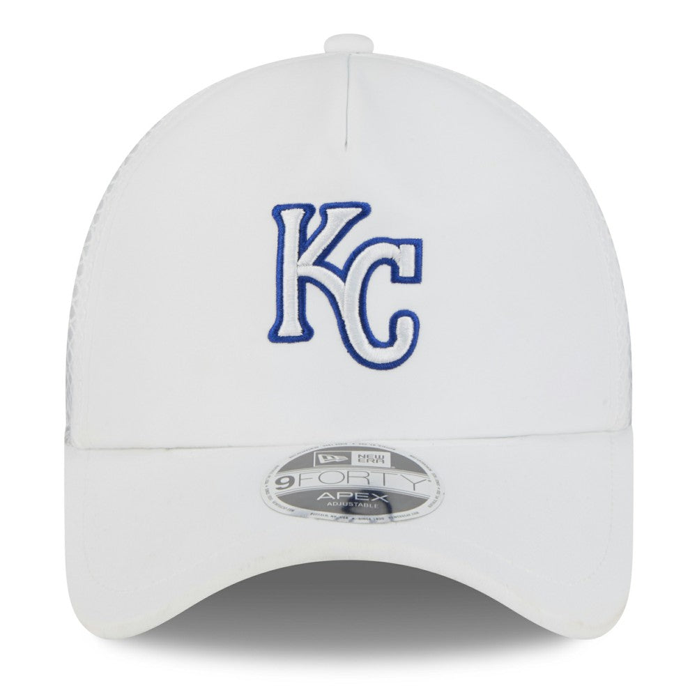Kansas City Royals New Era 2026 Batting Practice Apex 9FORTY Adjustable Trucker Hat - MLB Hats