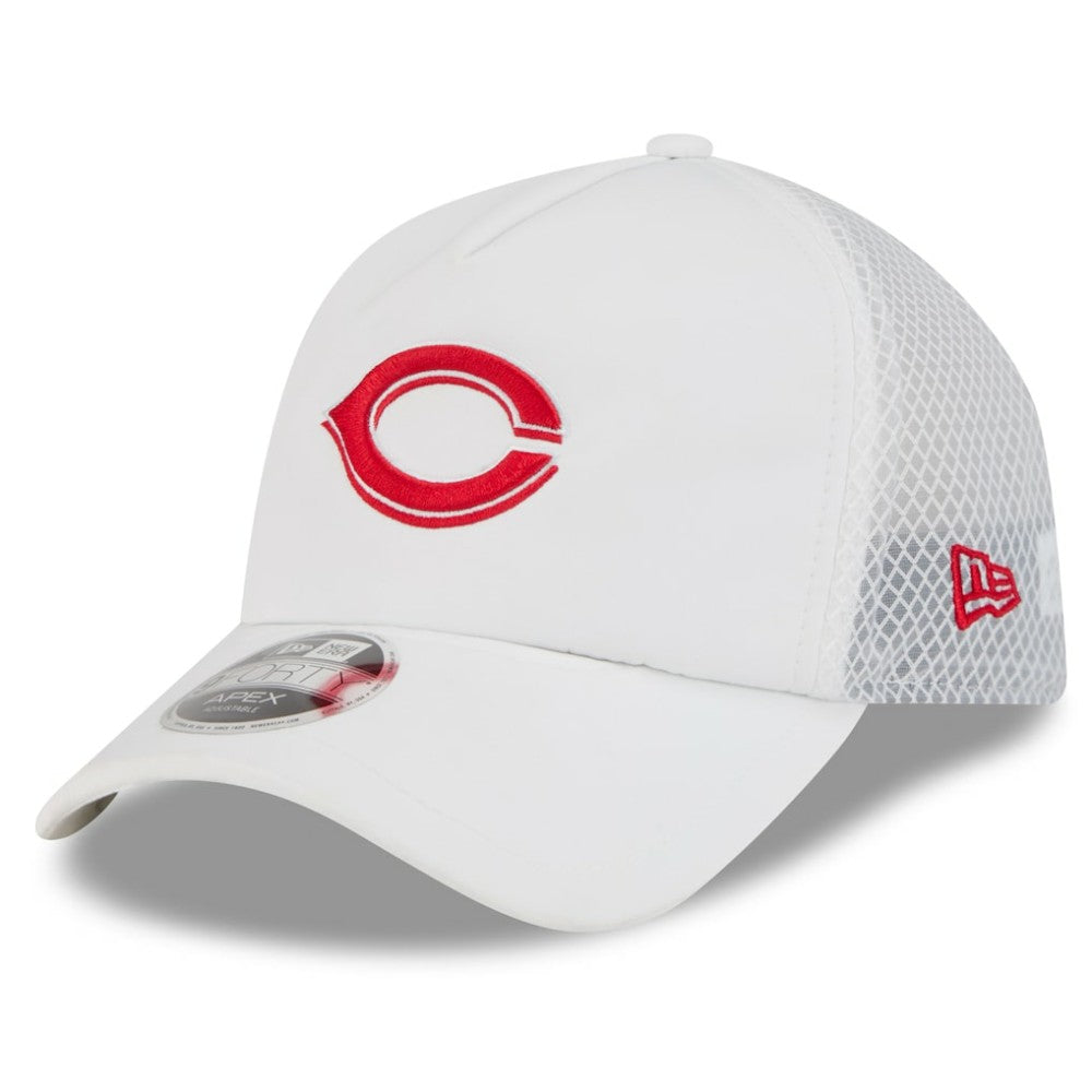 Cincinnati Reds New Era 2026 Batting Practice Apex 9FORTY Adjustable Trucker Hat - MLB Hats