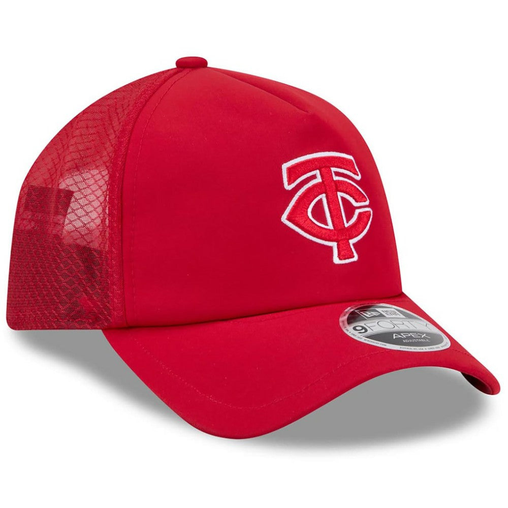 Minnesota Twins New Era 2026 Batting Practice Apex 9FORTY Adjustable Trucker Hat - MLB Hats
