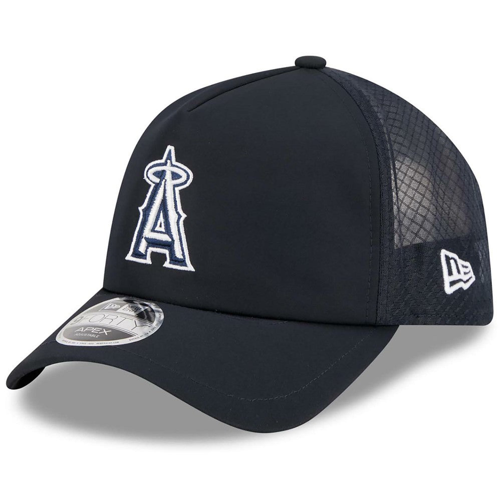 Los Angeles Angels New Era 2026 Batting Practice Apex 9FORTY Adjustable Trucker Hat - MLB Hats