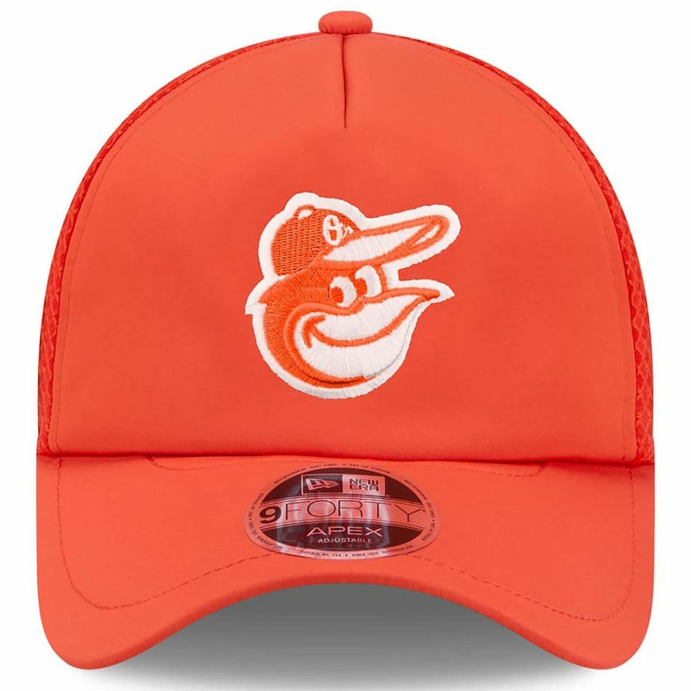 Baltimore Orioles New Era 2026 Batting Practice Apex 9FORTY Adjustable Trucker Hat - MLB Hats