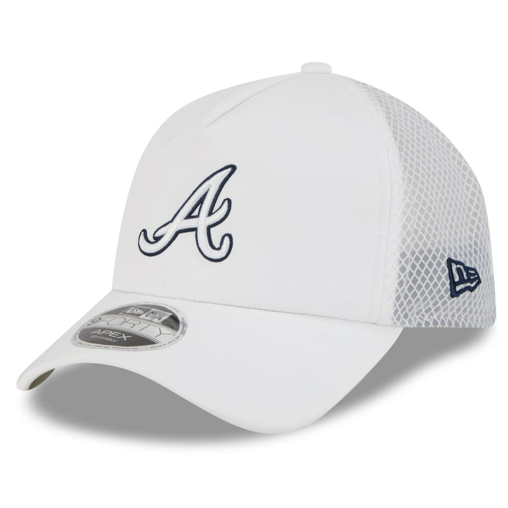 Atlanta Braves New Era 2026 Batting Practice Apex 9FORTY Adjustable Trucker Hat - MLB Hats
