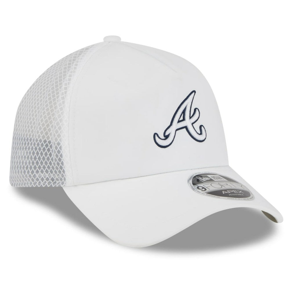 Atlanta Braves New Era 2026 Batting Practice Apex 9FORTY Adjustable Trucker Hat - MLB Hats