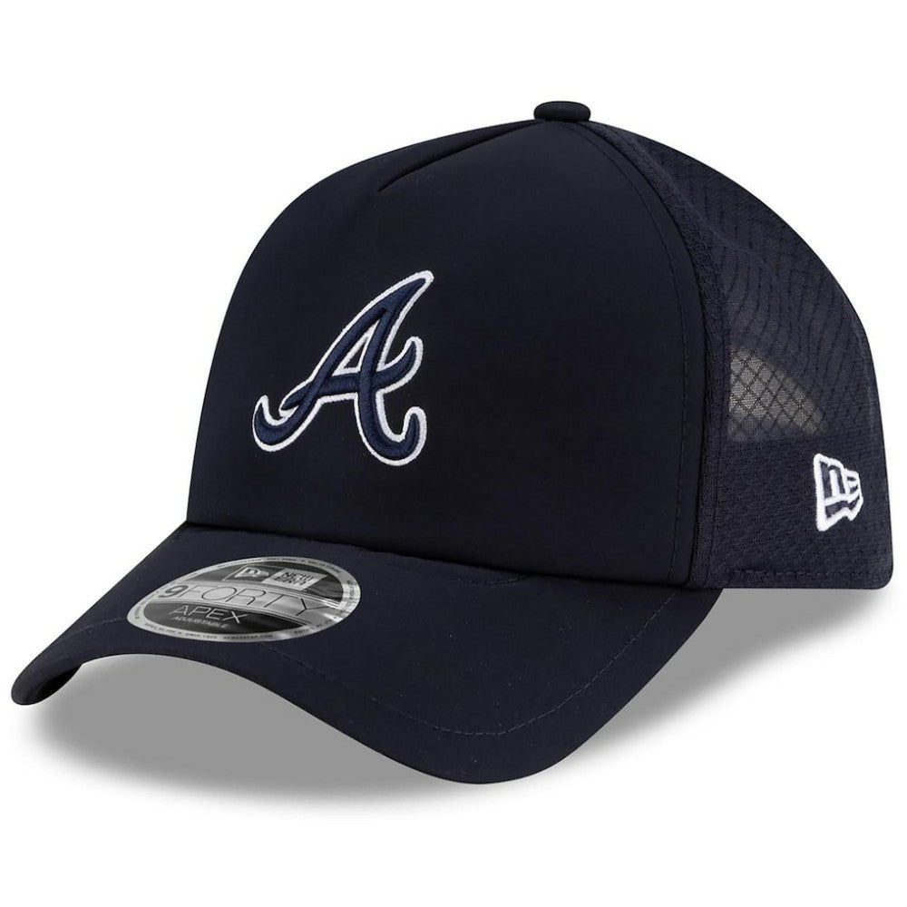 Atlanta Braves New Era 2026 Batting Practice Apex 9FORTY Adjustable Trucker Hat - MLB Hats