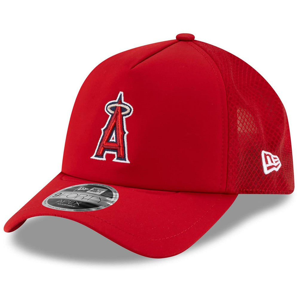 Los Angeles Angels New Era 2026 Batting Practice Apex 9FORTY Adjustable Trucker Hat - MLB Hats