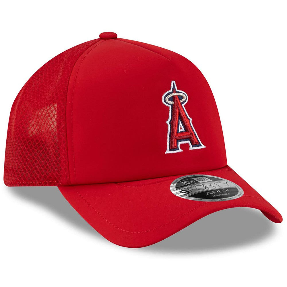 Los Angeles Angels New Era 2026 Batting Practice Apex 9FORTY Adjustable Trucker Hat - MLB Hats