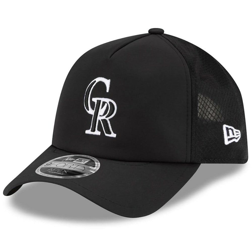Colorado Rockies New Era 2026 Batting Practice Apex 9FORTY Adjustable Trucker Hat - MLB Hats
